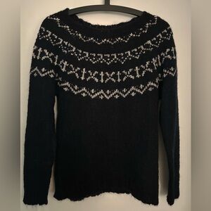 Maglia Navy and Silver Women’s Mohair blend Knit Sweater size L